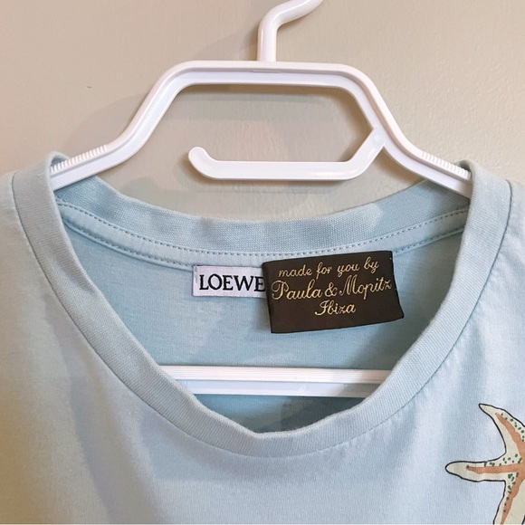 LOEWE Crewneck Short-Sleeve Mermaid-Print Cotton Tee - Picture 4 of 9